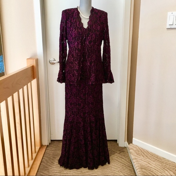 💕Formal Beaded Lace Skirt, Top, Jacket Set 💕 - Picture 1 of 8